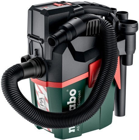 Metabo As 18 Hepa Pc Compact Επαναφορτιζόμενη Σκούπα Υγρών / Στερεών Χωρίς Φορτιστή και Μπαταρία με Πλαστικό Κάδο 6lt