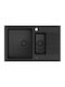GraniteQ Drop-In Chiuvetă din Granit Sintetic L78xW50cm Gri