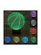 Basketball Декоративно Осветление 3D илюзия LED Батерия Червен