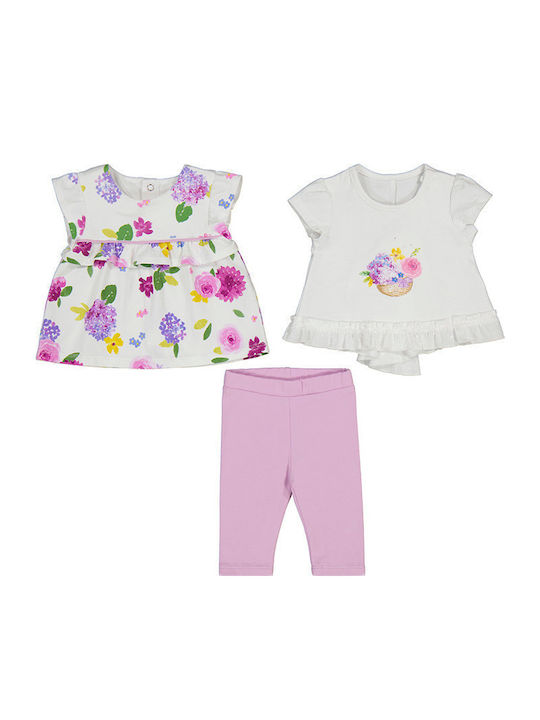 Set pentru copii cu colanți Vară 3buc Lilac