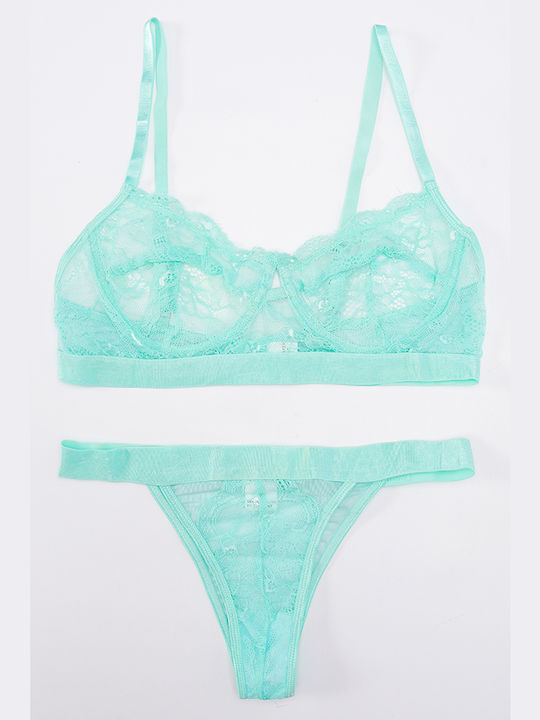 Comfort Lace Underwear Set with Bra & Brazil Veraman