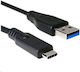 C-TECH USB 2.0 Cable USB-C male - USB-A Black 1m (CB-USB2C-10B)