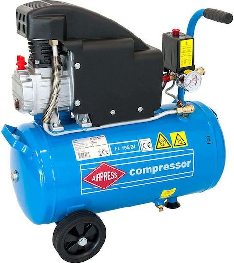 Airpress Cu o singură fază Compresor de aer 93dB cu Putere 1.5hp și Rezervor de aer 24lt 36734/E