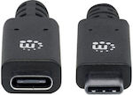 IC Intracom USB 2.0 Cable USB-C male - USB-C female Μαύρο 0.5m (355230)