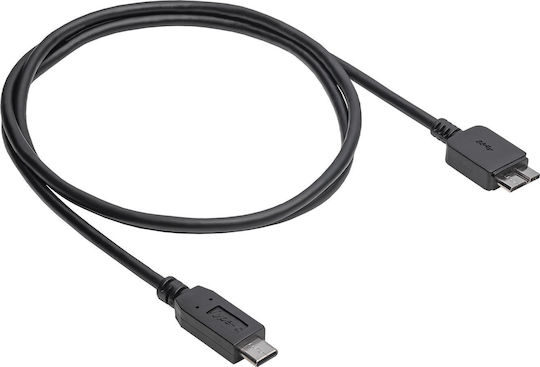 Akyga USB 3.0 Cable USB-C Male - Micro USB-B 15W Black 1m