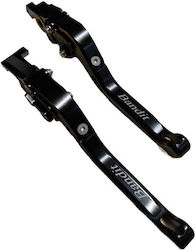 Suzuki Set of Motorcycle Brake/Clutch Levers Flexible Adjustable for Suzuki Bandit 650 Black 25025671