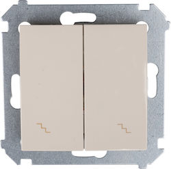 Kontakt-Simon Knopf Treppe in Beige Farbe DW6/2.01/41