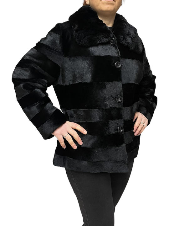 Frauen Pelz Black