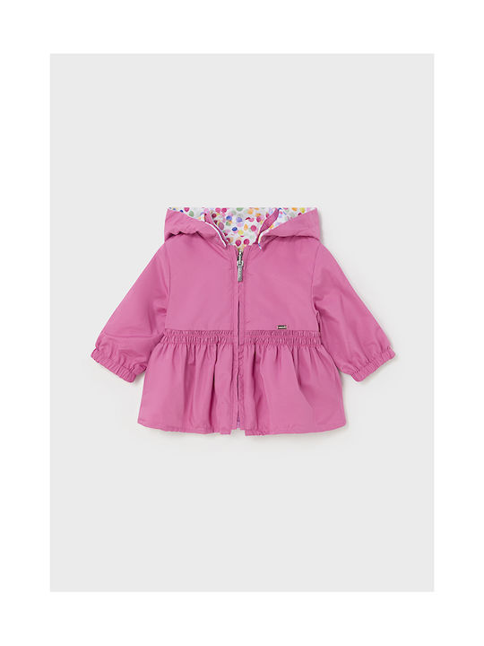 Mayoral Kids Casual Jacket Windproof Double Sided Pink