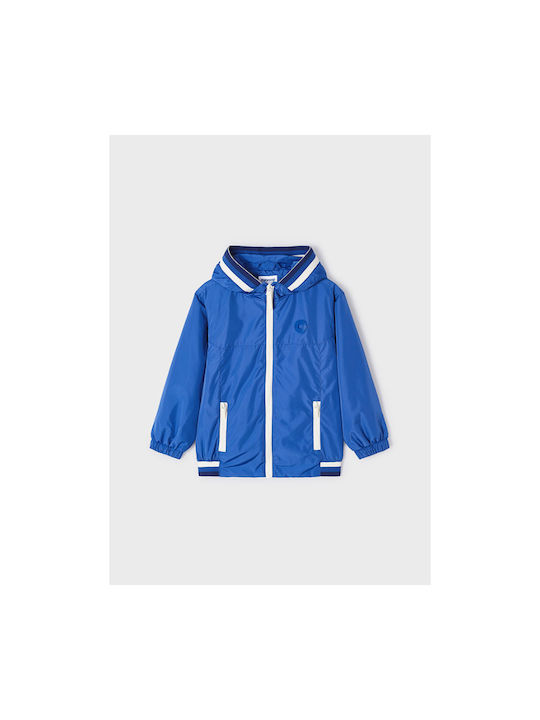 Mayoral Kids Casual Jacket Windproof with Hood Blue