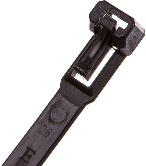 EM Group Δεματικά Καλωδίων Πλαστικά 350mmx7.5mm σε Μαύρο χρώμα (100τμχ) (BMWN5354E)