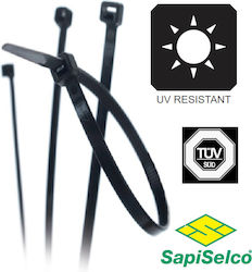 Sapiselco Legături Plastice Cablu Negru Culoare 100 Bucăți SUV-190STW