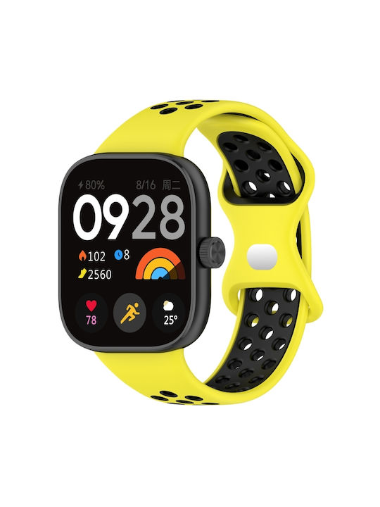 Dual Color Perforated Armband Silikon Gelb (Redmi Watch 4 / Redmi Watch 5)