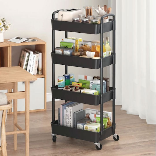 Chios Hellas Metallic Rack 4 Tiers Black 31919 Chios Hellas Metallic Rack 4 Tiers Black 31919