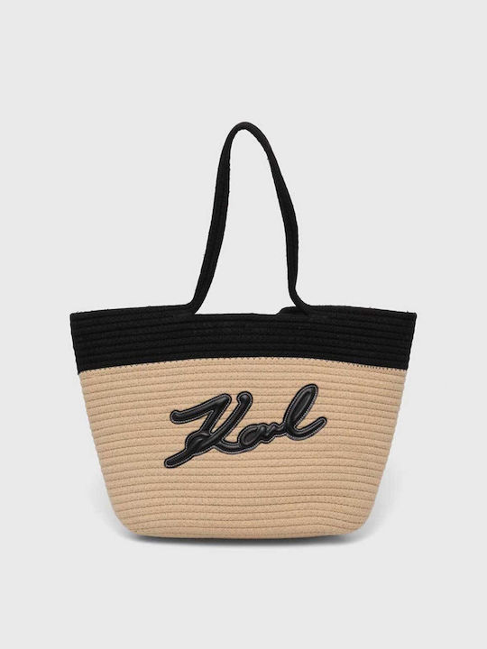 Karl Lagerfeld Υφασμάτινη Τσάντα Θαλάσσης Μπεζ