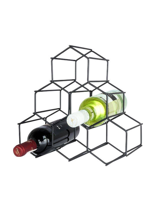 Vilde Raft pentru Vinuri de Vinuri Metal Negru 229059 Vilde Raft pentru Vinuri de Vinuri Metal Negru 229059