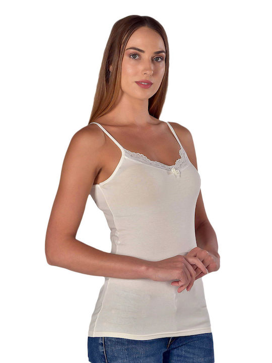 Jokers Cu Bretele Ecru Tricou pentru femei