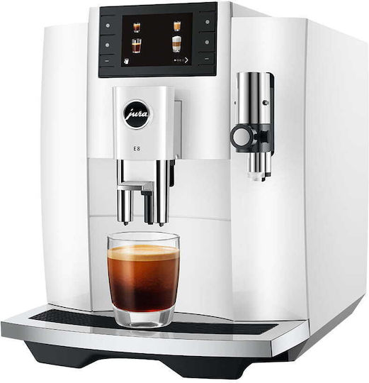 Jura E8 Piano Automatic Espresso Coffee Machine 1450W Pressure 15bar with Grinder Piano White 15585
