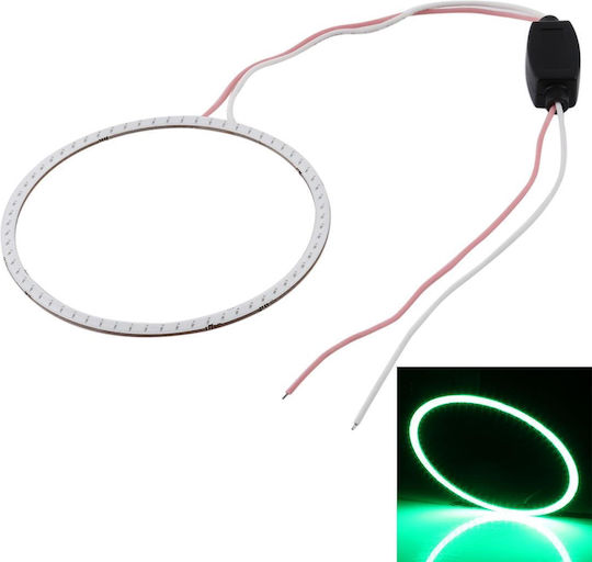 Στεφάνι Angel Eye Φαναριού Αυτοκινήτου 12-24V 90mm Ροζ Χρώμα
