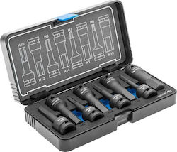 Högert Technik Битови ключове Air с Ален и Квадратно Гнездо 1/2'' Комплект 8бр Högert Technik Битови ключове Air с Ален и Квадратно Гнездо 1/2'' Комплект 8бр