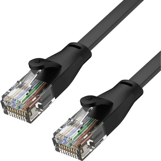 Unitek Равен U/UTP Кат.6 (Gigabit) Мрежов Кабел Ethernet 0.3м Черен