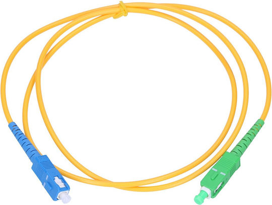 Extralink Καλώδιο Οπτικής Ίνας SC/APC-SC/UPC 0.5m Κίτρινο