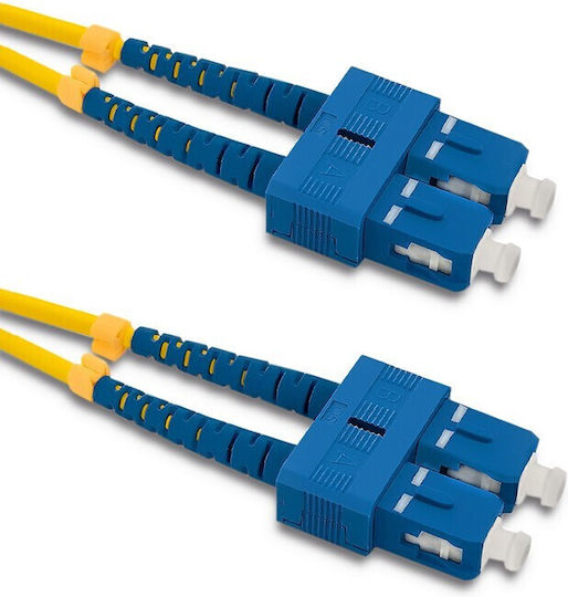 Qoltec Qoltec Optical Fiber Cable SC/UPC-SC/UPC 3m Yellow