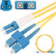 Extralink Καλώδιο Οπτικής Ίνας SC/UPC-LC/UPC 2m Κίτρινο