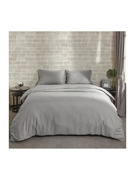 Cannon Bettbezug-Set Einzelbett mit Kissenbezug 170x250 Ash Grey