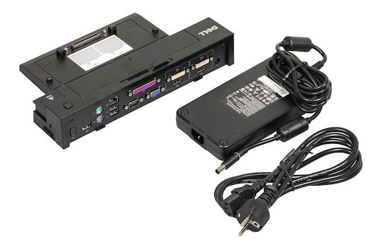 Dell Port Replicator EURO2 Advanced - E-port II Док Докинг станция с DisplayPort Ethernet Черен