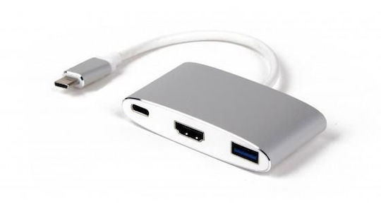 LMP USB-C Docking Station με HDMI 4K PD Ασημί (15090)
