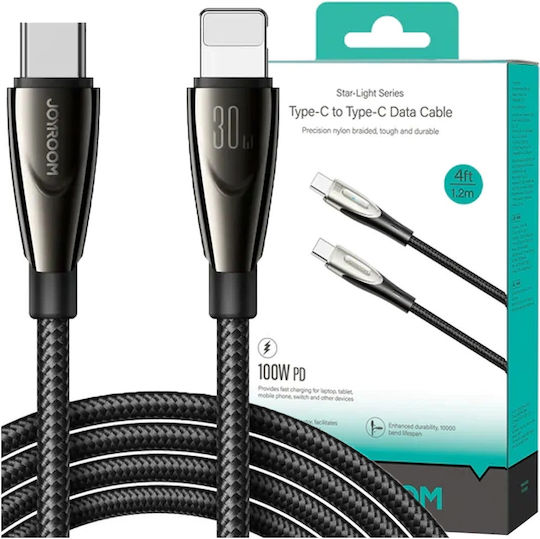 Joyroom SA31-CL3 Braided USB-C to Lightning Cable 30W Μαύρο 1.2m