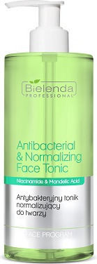 Bielenda Antibacterial and Normalizing Face Tonic Lotion with Niacinamide 500ml