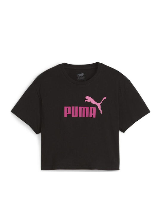 PUMA Crop Top Μαύρο