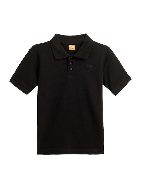 Funky Παιδικό Polo Κοντομάνικο Μαύρο