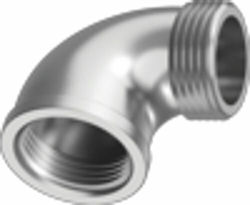 Pipe Elbow Fitting Inox 3/8" Male/Female 90° 90°ΑΡΣΕΝΙΚΉ-ΘΗΛΥΚΉ