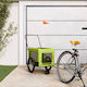 vidaXL Remorcă bicicletă pentru transport câine până la 45kg Verde M135xL73.5xA68.5cm.