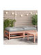 Wooden Cube Garden Stool with Cushion 2 Pieces 70x70x30cm
