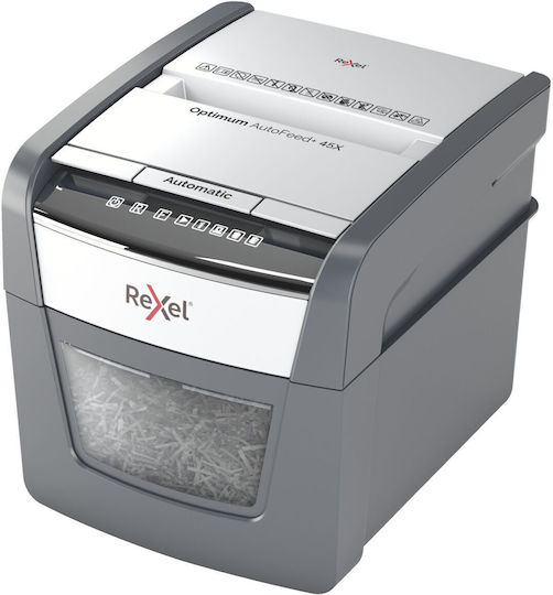 Rexel Distrugător Documente Optimum Autofeed+ Tăiere Transversală 6 Foi cu Recipient 20lt