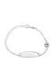Prince Silvero Kids Bracelet ID from Silver with Evil Eye