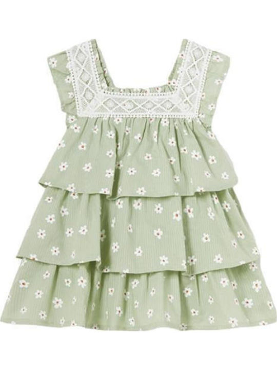 Mayoral Kinderkleid Ärmellos Blumen Aloe