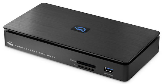 OWC Thunderbolt Pro Dock Thunderbolt 3 Docking Station with DisplayPort 4K PD Ethernet and Support for 2 Monitors Black