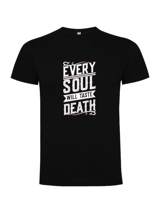 iLovePrints Soul's Mortal Destiny Tricou Negru Bumbac