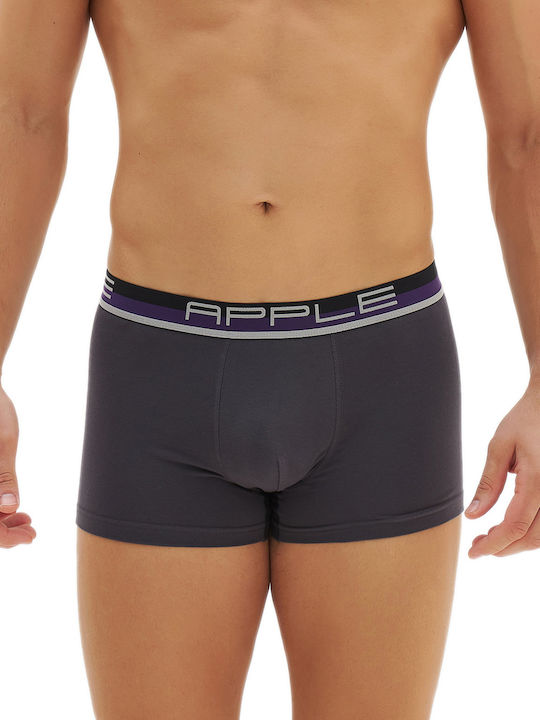 Apple Boxer Men's Boxer Anthracite/mauve with P...