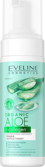 Eveline Organic Aloe + Collagen Facial Cleansing Foam with Soothing Action 400ml