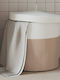 vidaXL Fabric Collapsible Laundry Basket with Lid 40x40x35cm Brown