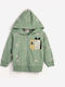 Kinder-Sweatshirtjacke mit Kapuze Grün