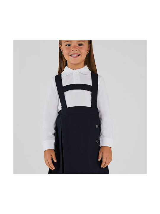 Mayoral Kids Pleated Skirt Navy Blue