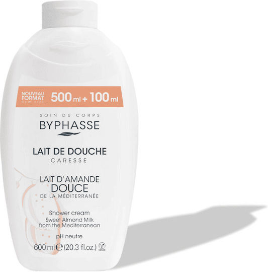 Byphasse Caresse Creamy Bubble Bath with Almond & Sweet Almond Milk Scent 600ml