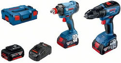 Bosch GSR Set Drill Driver & Impact Driver 18V with 3 5Ah Batteries and Case